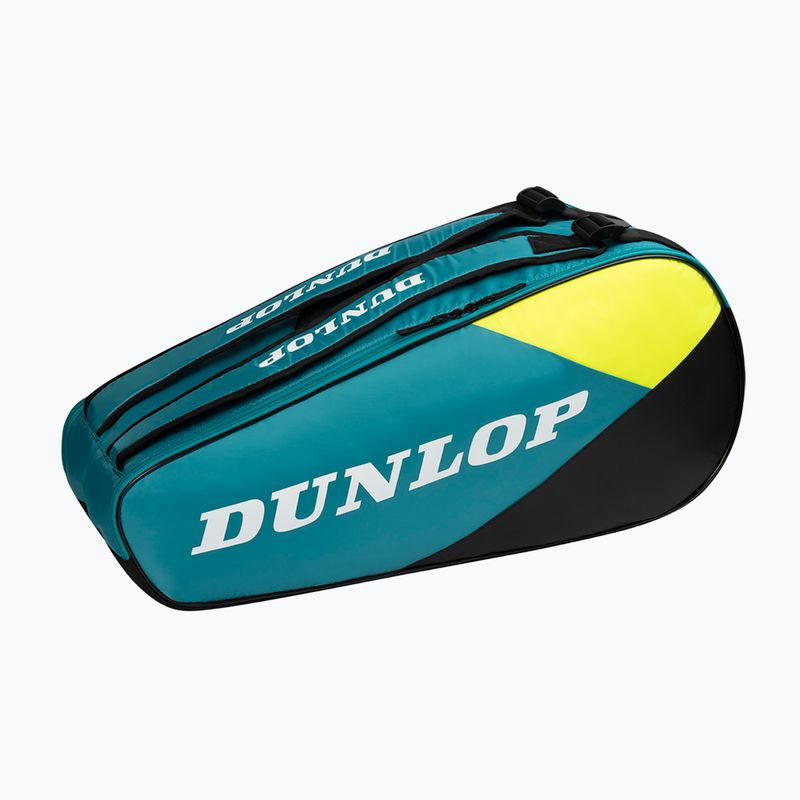 Geantă de tenis Dunlop SX-Club 6 RKT teal/black/yellow 2
