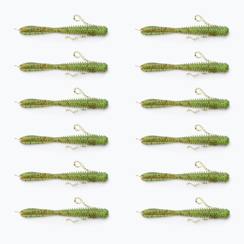 Keitech Hog Impact momeală de cauciuc cu impact 12 buc. Dovleac verde/Chartreus 4560262570971