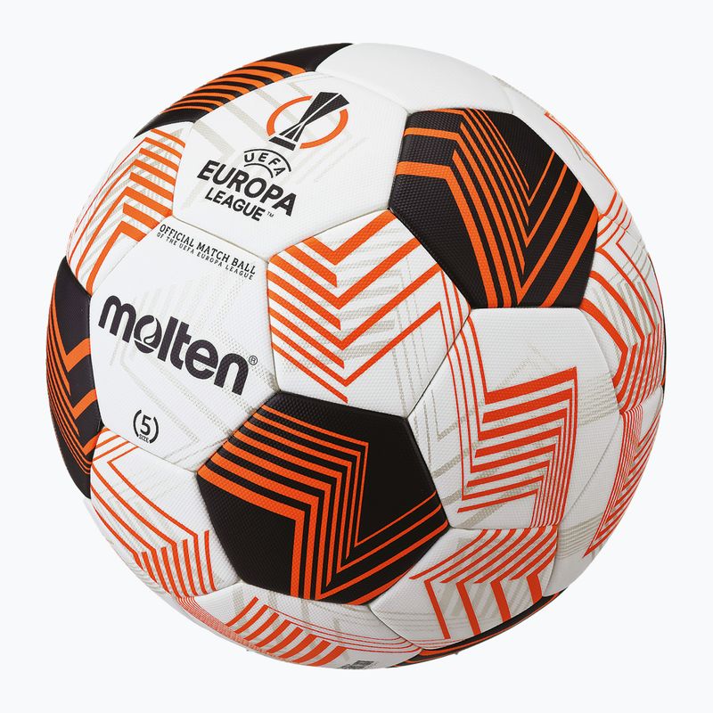 Molten fotbal F5U5000-34 Fifa UEFA Europa League 23/24 alb/oranj mărimea 5 3