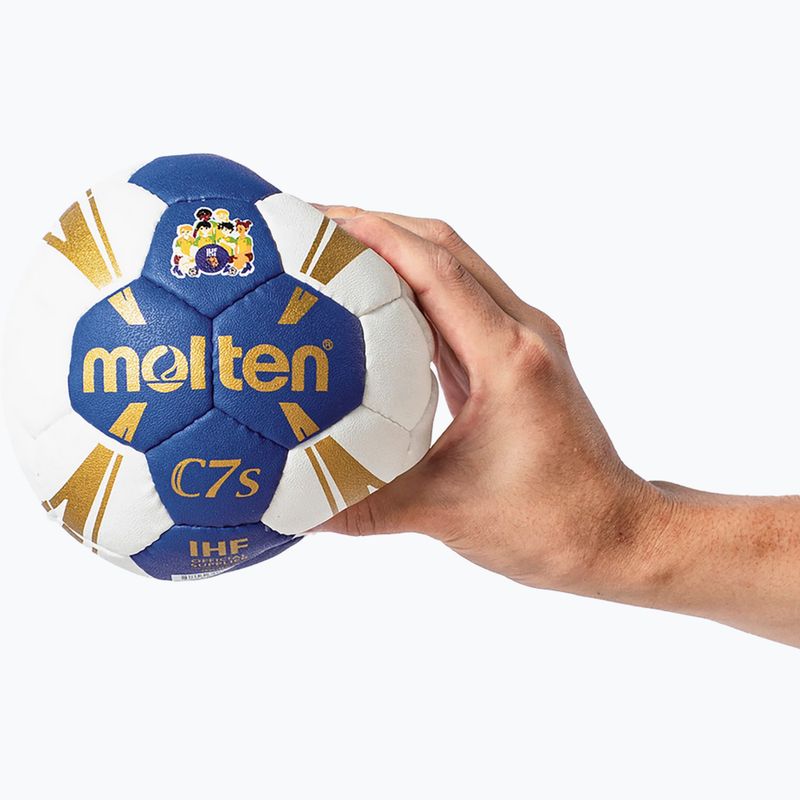 Minge de handbal Molten H0C1300-BW-HS white mărime 0 2