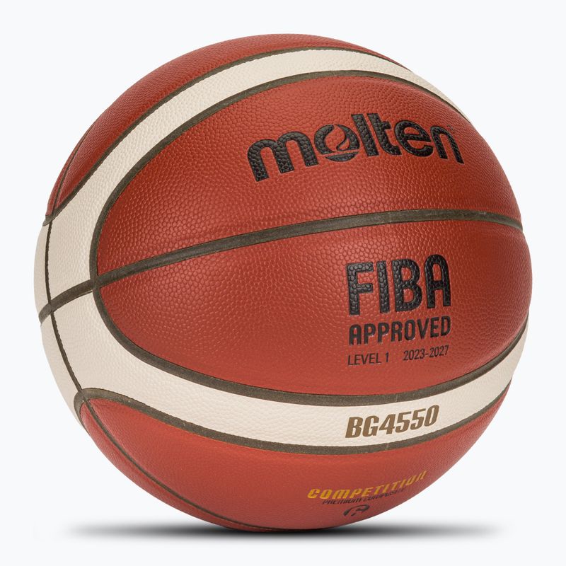 Minge de baschet Molten B6G4550 FIBA brown mărime 6 2