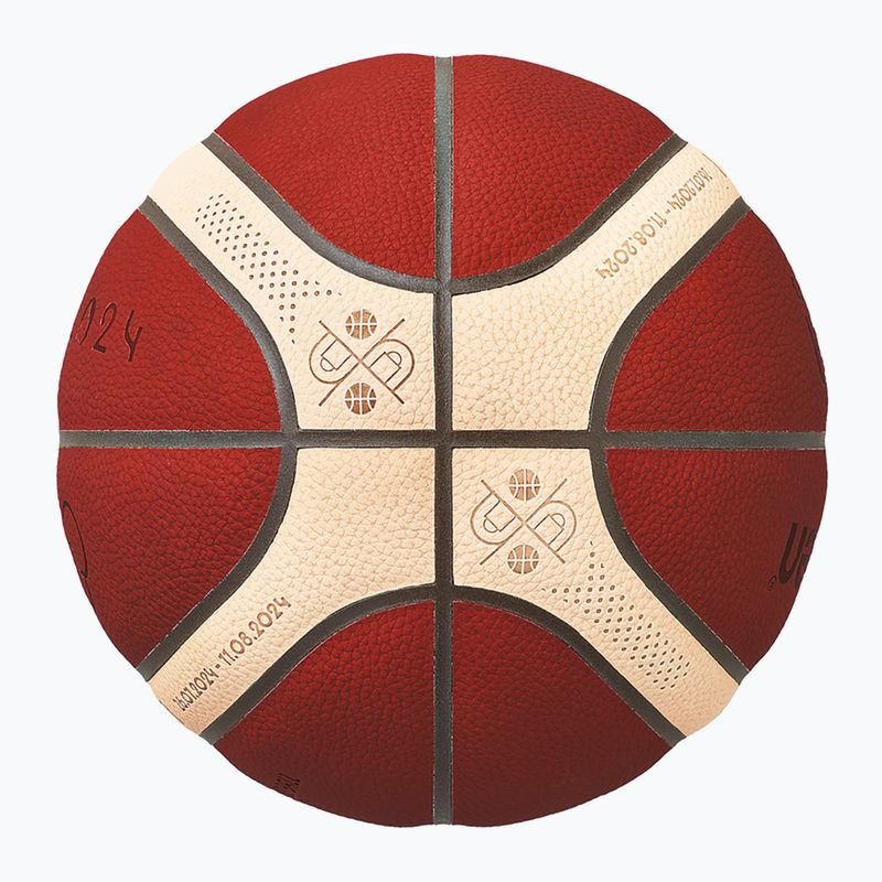 Minge de baschet Molten B7G5000-S4F FIBA brown mărime 7 2