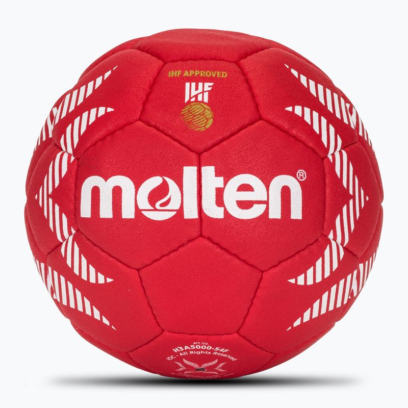 Minge de handbal Molten H3A5000-S4F IHF OFFICIAL BALL PARIS 2024 red mărime 3