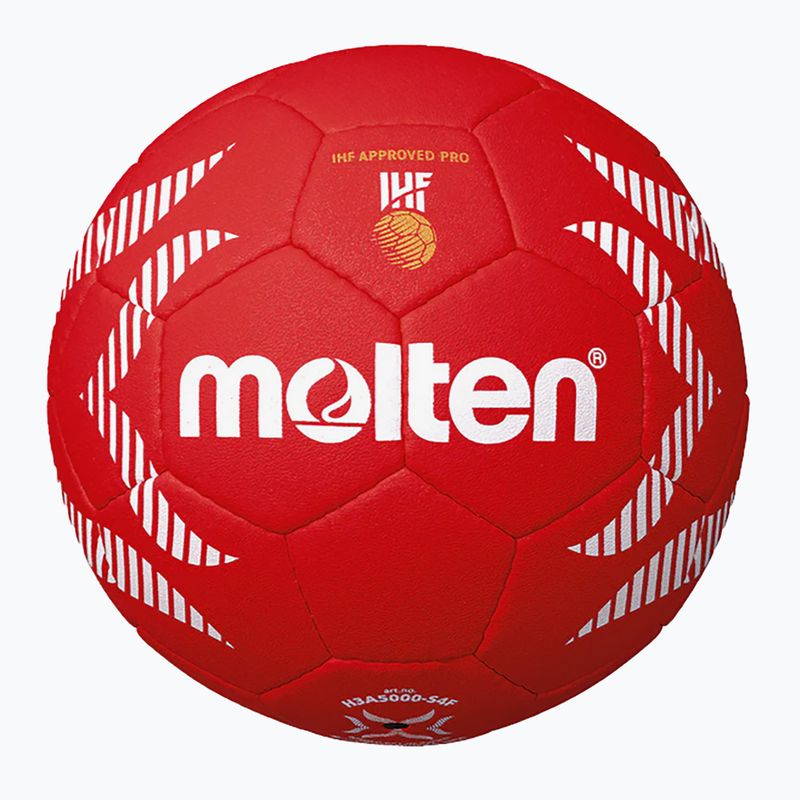 Minge de handbal Molten H2A5000-S4F IHF OFFICIAL BALL PARIS 2024 red mărime 2 2