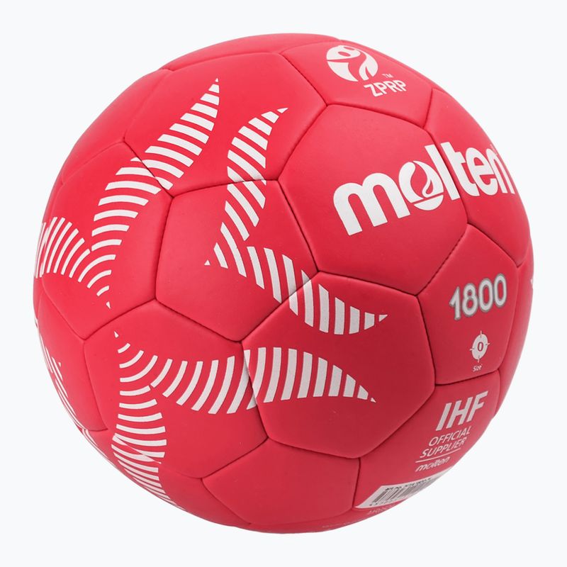 Minge de handbal Molten H0A1800-PL red mărime 0 2