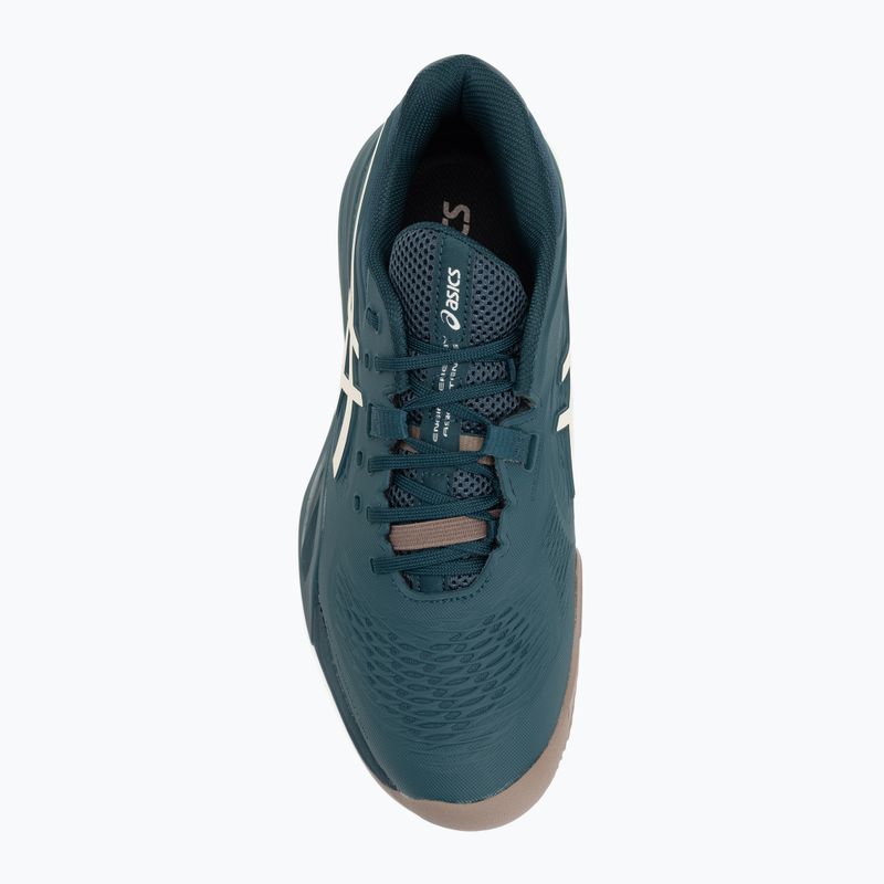 Încălțăminte de tenis pentru bărbați ASICS Gel-Resolution X Clay saxon green/ birch 5