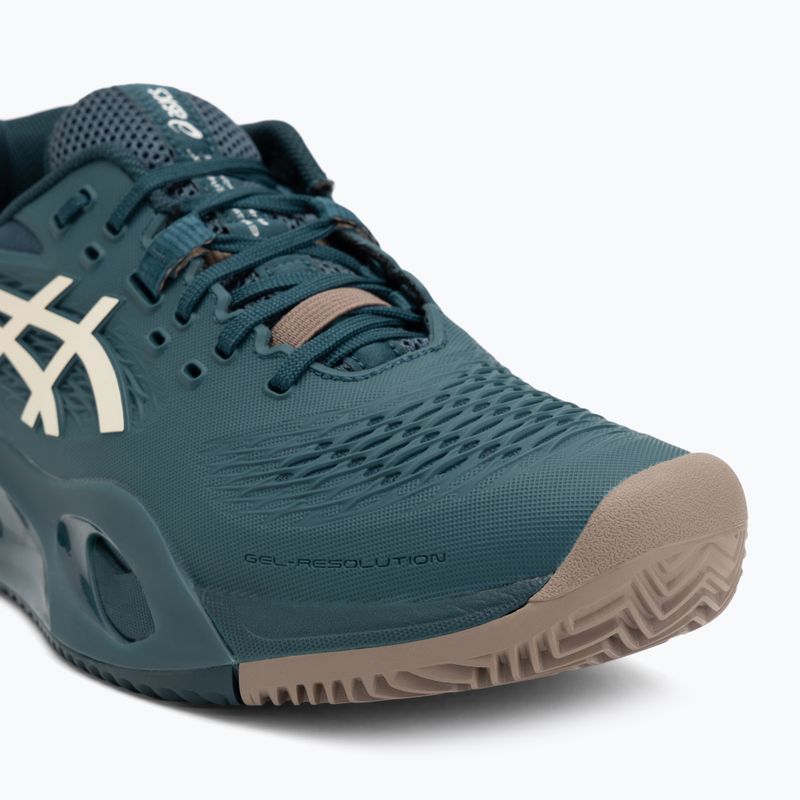 Încălțăminte de tenis pentru bărbați ASICS Gel-Resolution X Clay saxon green/ birch 7