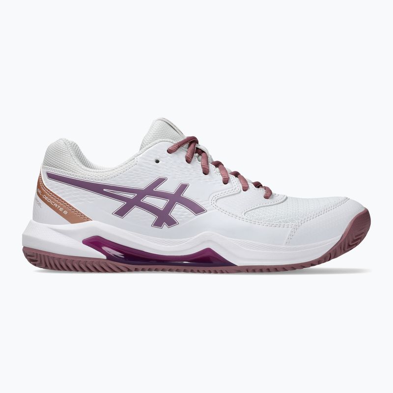 Încălțăminte de padel pentru femei ASICS Gel-Dedicate 8 Padel W white/dark ube 8