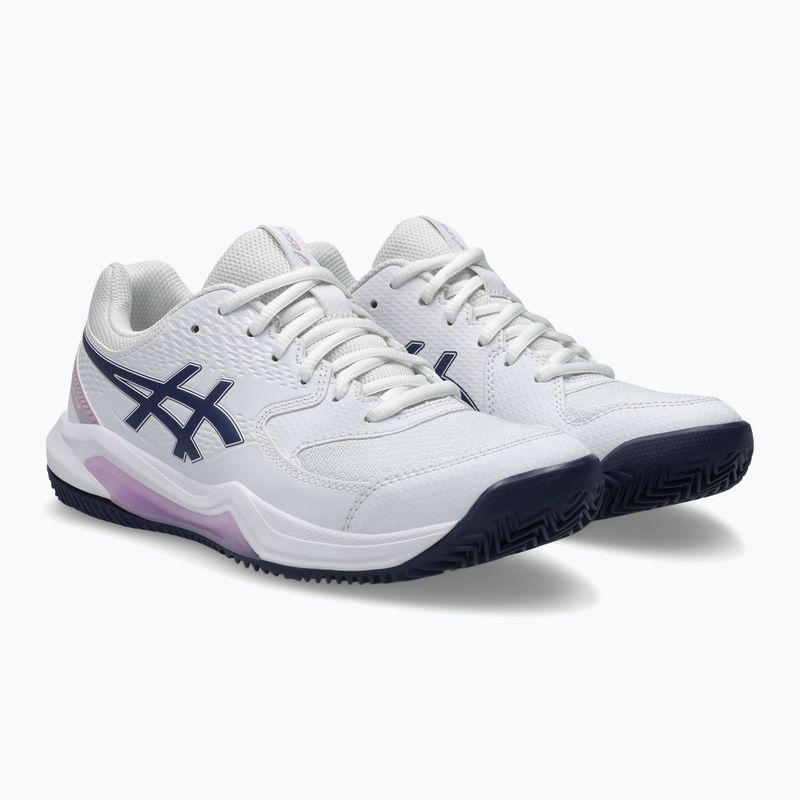 Încălțăminte de tenis pentru femei ASICS Gel-Dedicate 8 Clay W white/indigo fog 3