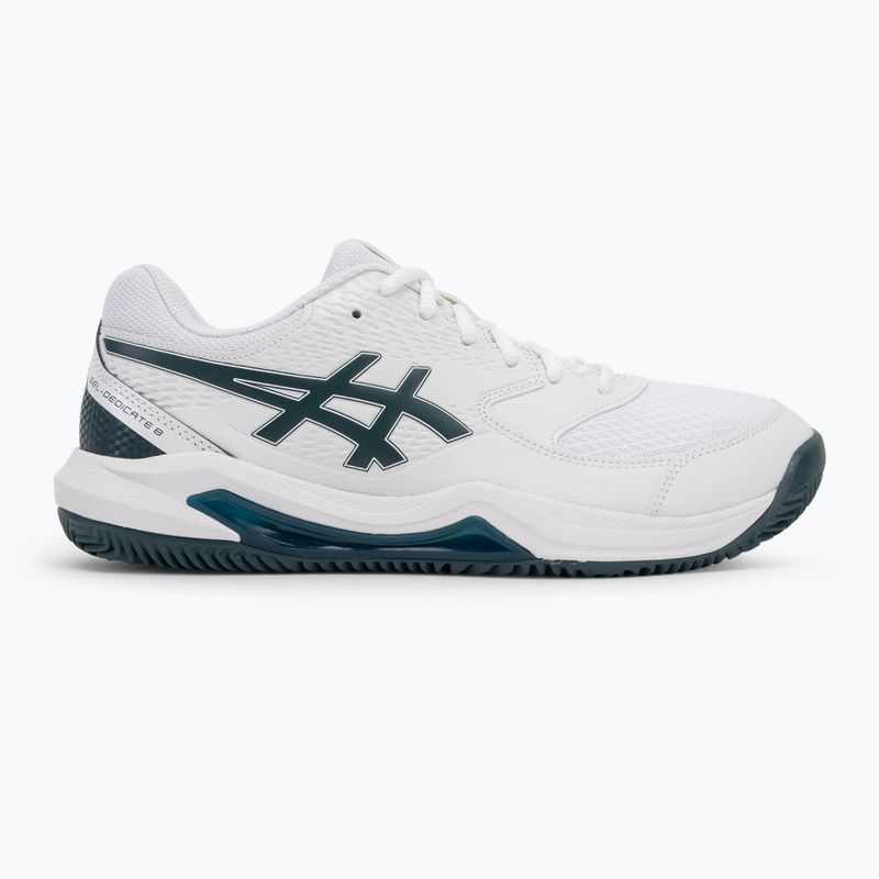 Încălțăminte de tenis pentru bărbați ASICS Gel-Dedicate 8 Clay white/saxon green 2