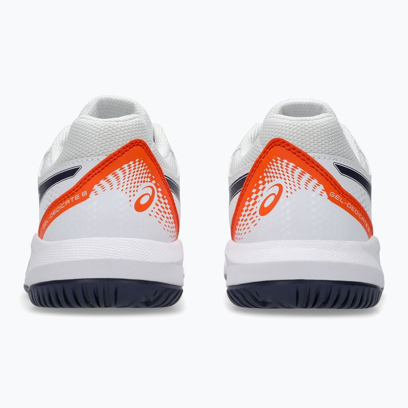 Încălțăminte de tenis pentru copii ASICS Gel-Dedicate 8 GS Jr white/indigo fog 4