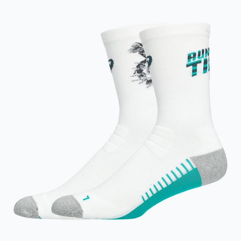 Șosete ASICS Performance Run Crew brilliant white/wave teal 2