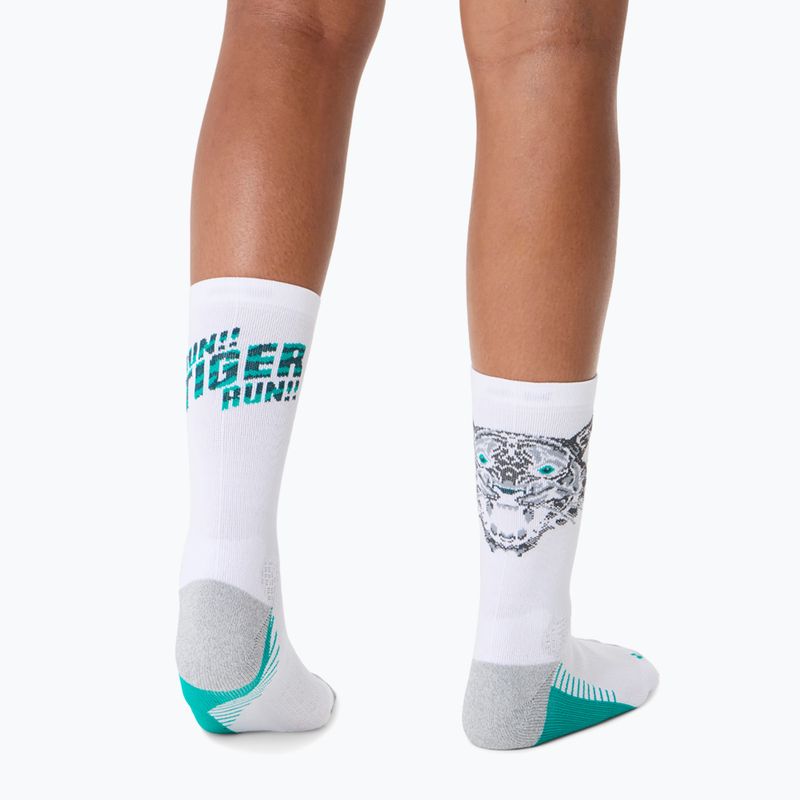 Șosete ASICS Performance Run Crew brilliant white/wave teal 7