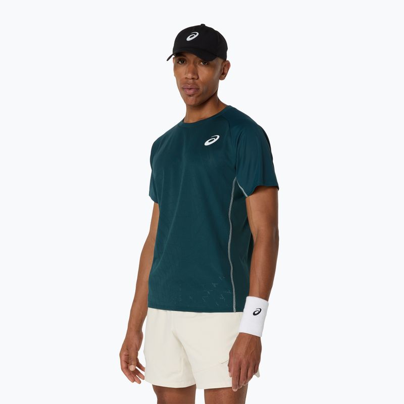 ASICS Match Actibreeze Top pentru bărbați tricou de tenis verde saxon 4