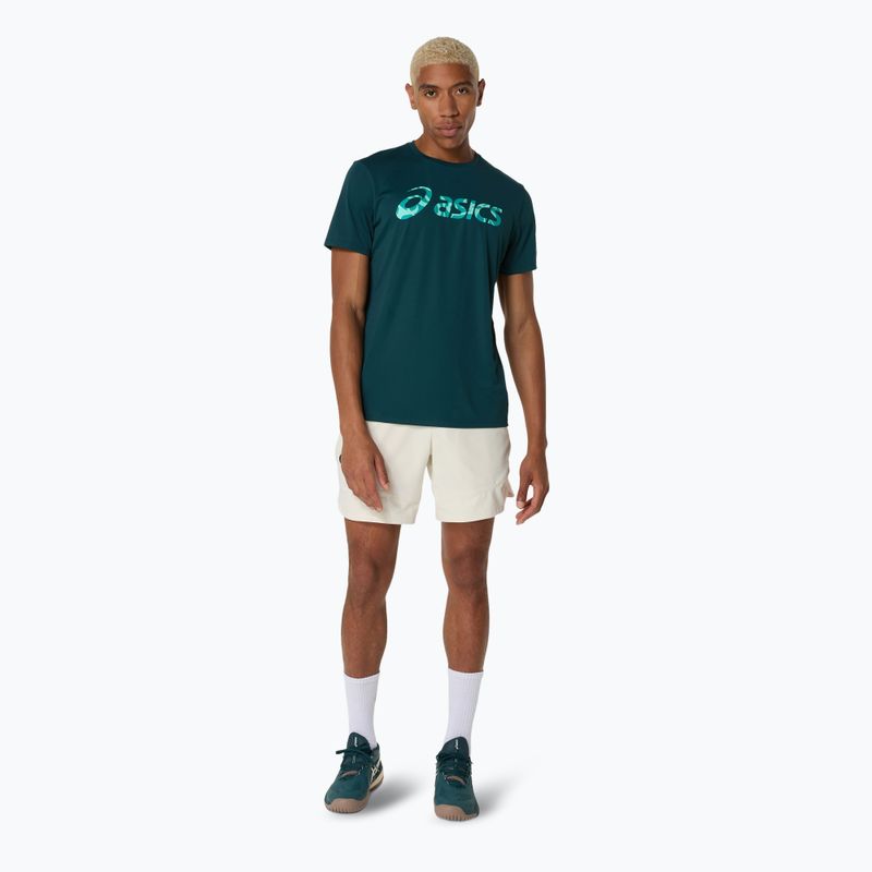Tricou de tenis pentru bărbați ASICS Match Seasonal Graphic Tee saxon green 2