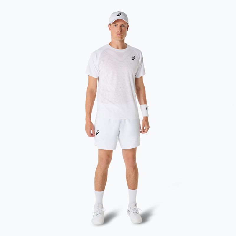 ASICS Match Actibreeze Tennis Shirt Top alb strălucitor pentru bărbați 2