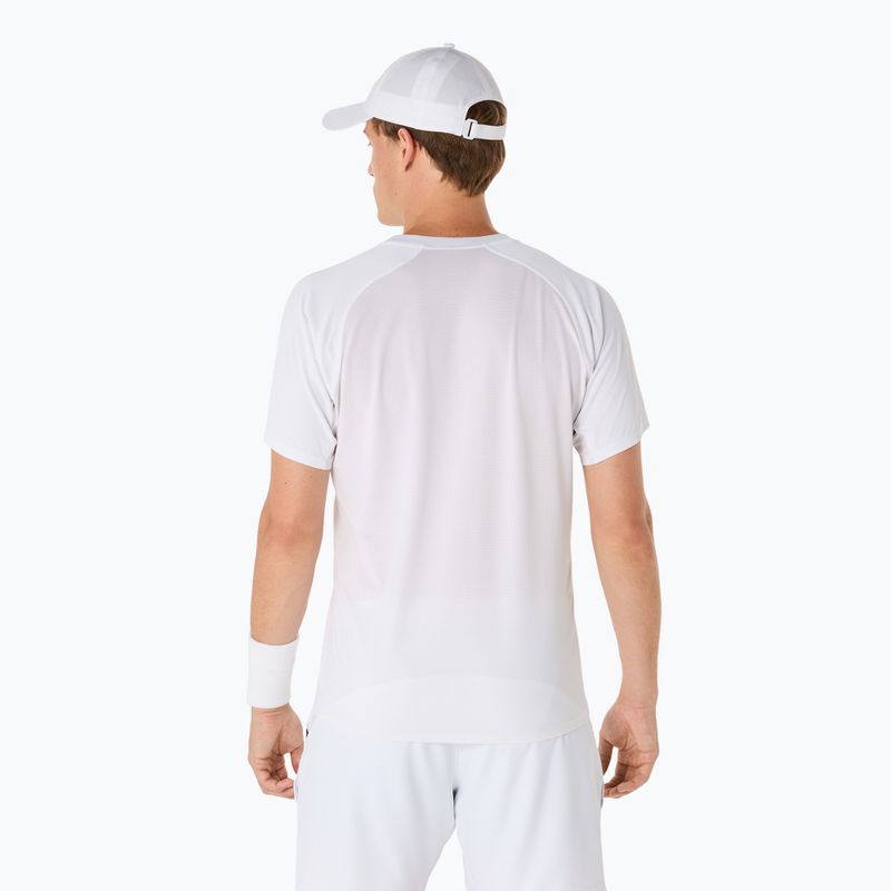 ASICS Match Actibreeze Tennis Shirt Top alb strălucitor pentru bărbați 3
