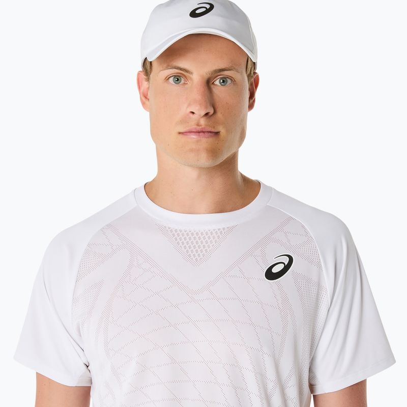 ASICS Match Actibreeze Tennis Shirt Top alb strălucitor pentru bărbați 4