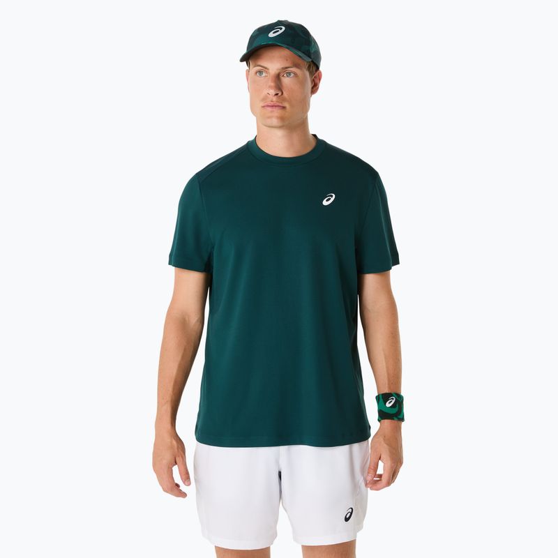 ASICS tricou de tenis pentru bărbați Court Top verde saxon
