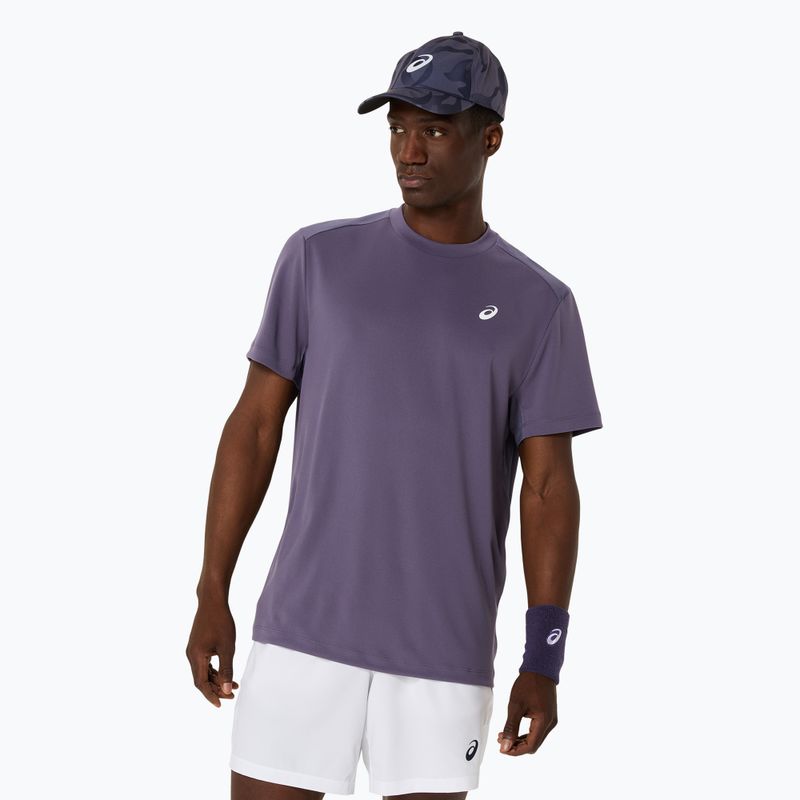 Tricou de tenis ASICS Court Top violet gri pentru bărbați