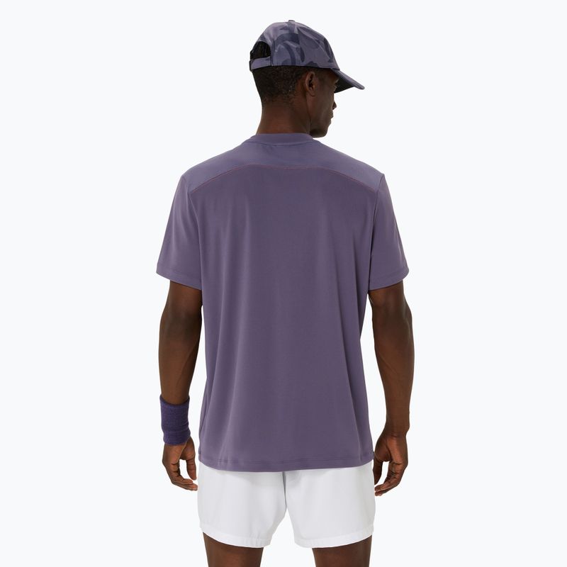 Tricou de tenis ASICS Court Top violet gri pentru bărbați 3