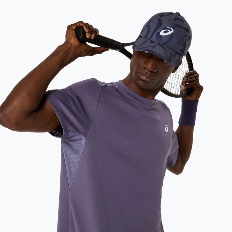 Tricou de tenis ASICS Court Top violet gri pentru bărbați 6