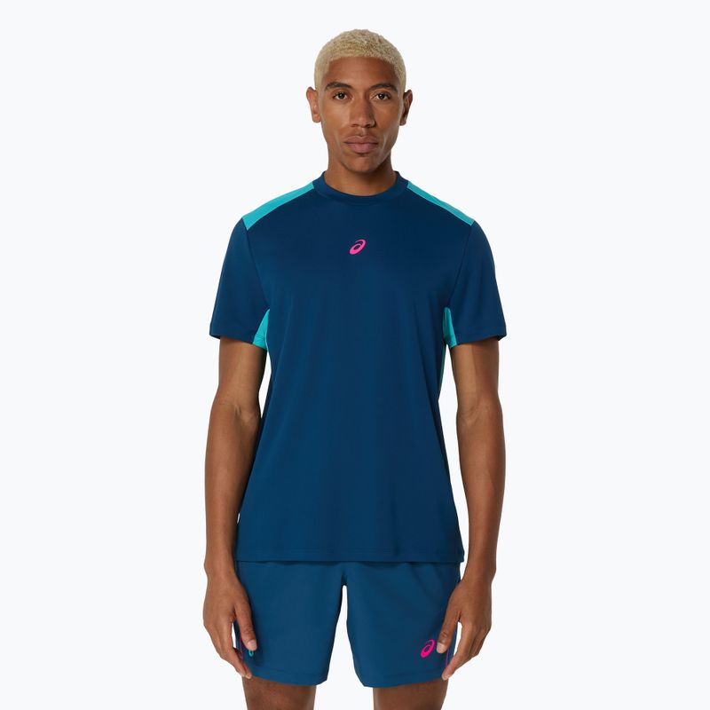 Tricou de tenis pentru bărbați ASICS Padel Court Top mako blue