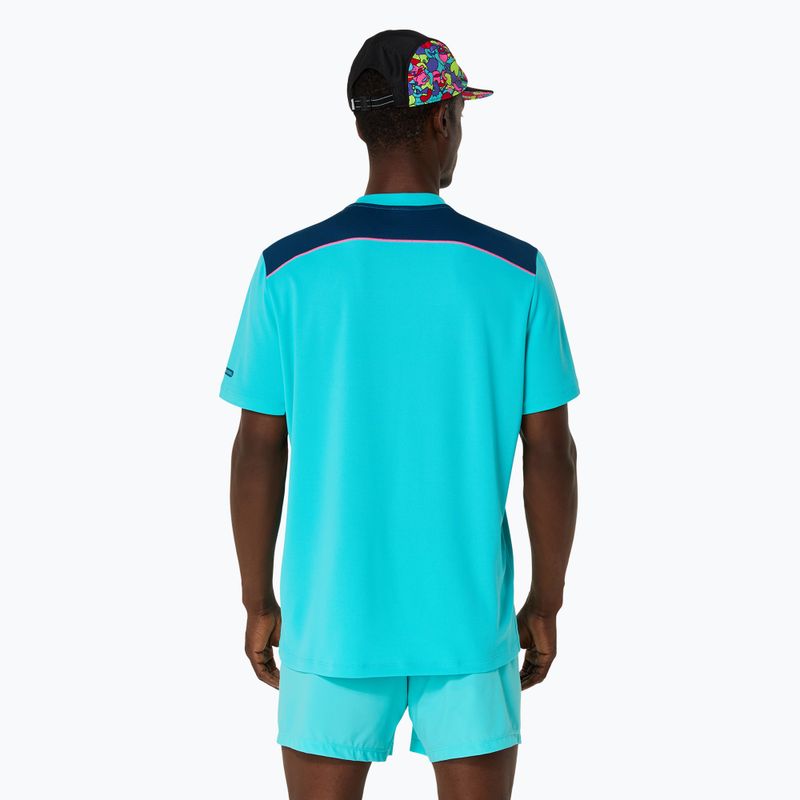 Tricou de tenis pentru bărbați ASICS Padel Court Top energy aqua 3