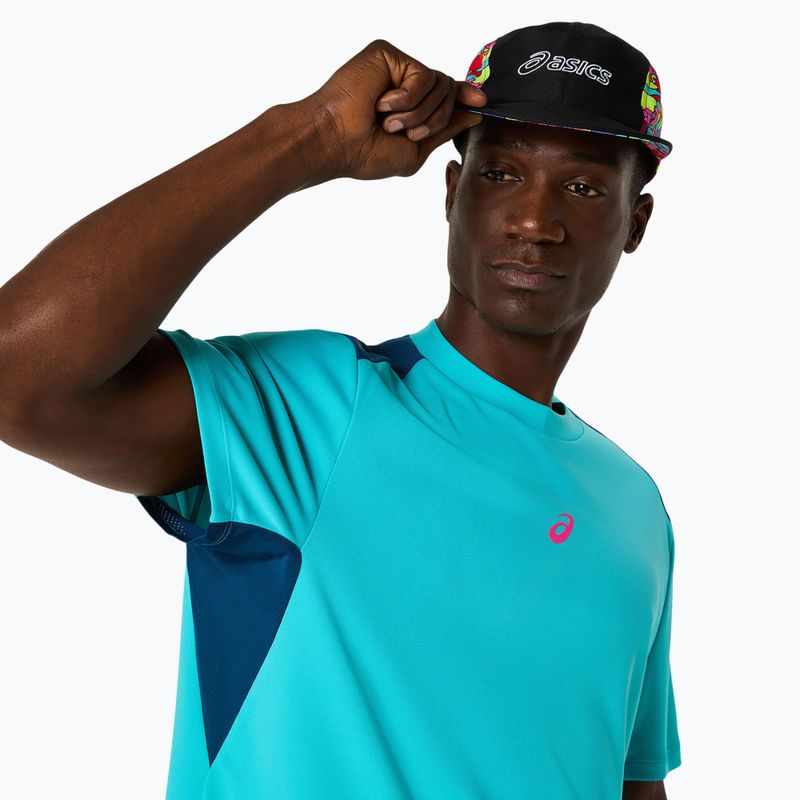 Tricou de tenis pentru bărbați ASICS Padel Court Top energy aqua 7