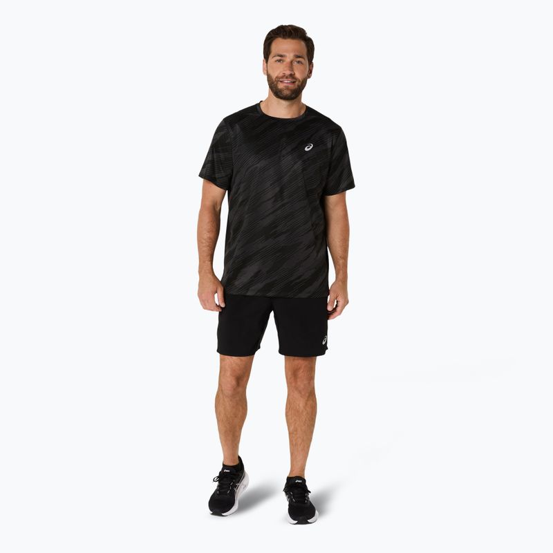 Tricou de alergare pentru bărbați ASICS Core All Over Print SS Top performance black 2