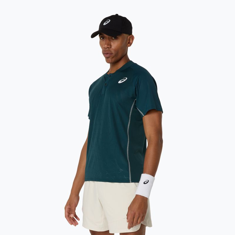 ASICS Match Actibreeze Polo Shirt verde saxon pentru bărbați 4