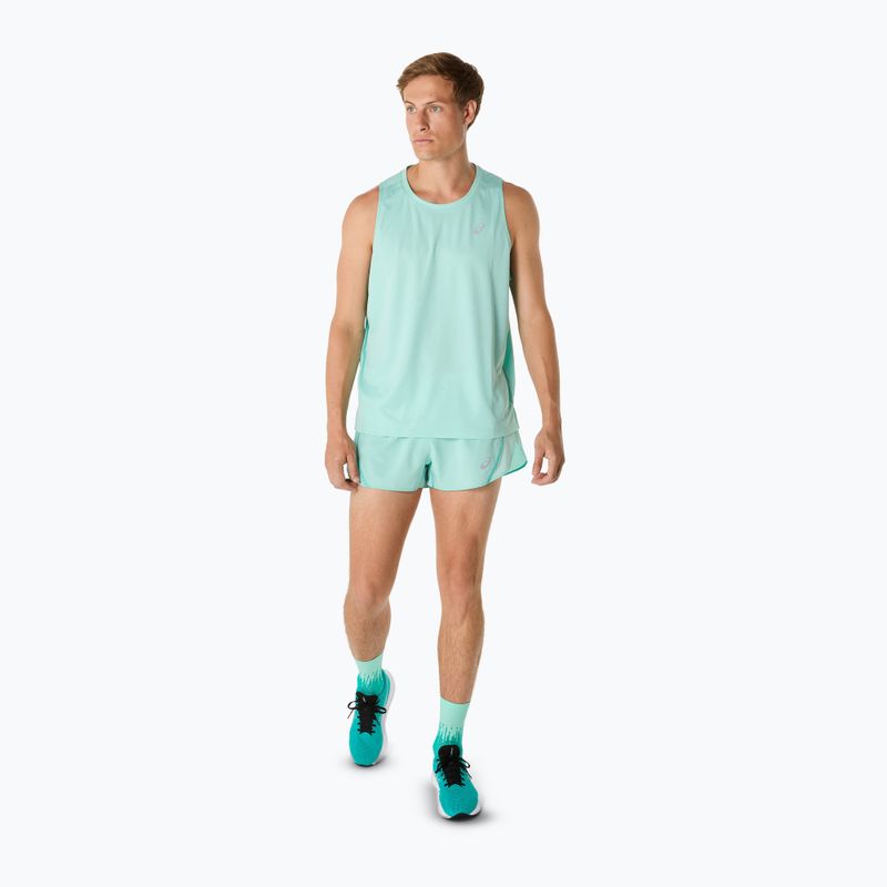 Pantaloni scurți de alergare pentru bărbați ASICS Core Split Short oasis green 2