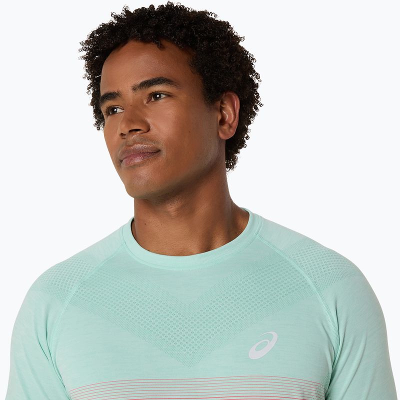 Tricou de alergare pentru bărbați ASICS Seamless performance coral reef/oasis green 5