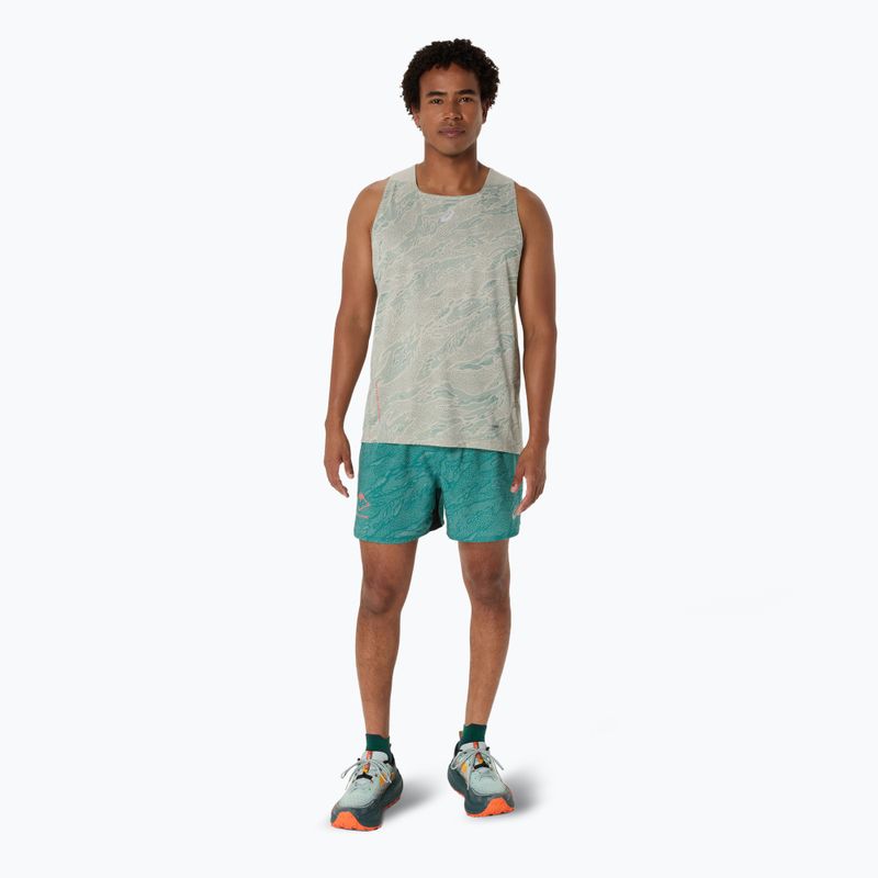 Tank top de alergare pentru bărbați ASICS Fujitrail Singlet white sage/rainy lake 2