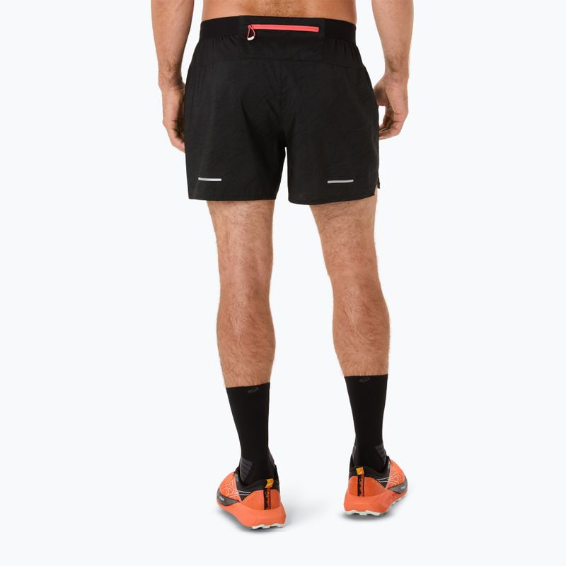 Pantaloni scurți de alergare pentru bărbați ASICS Fujitrail All Over Print 5IN performance black 3