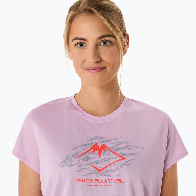 Tricou de alergare pentru femei ASICS Fujitrail Logo light ube 4