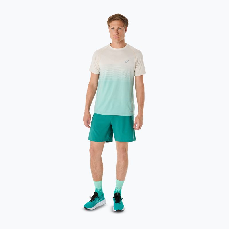 Tricou de alergare pentru bărbați ASICS Seamless performance birch/oasis green 2