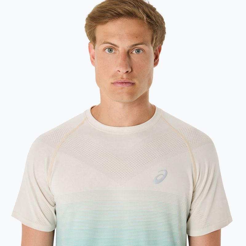 Tricou de alergare pentru bărbați ASICS Seamless performance birch/oasis green 5