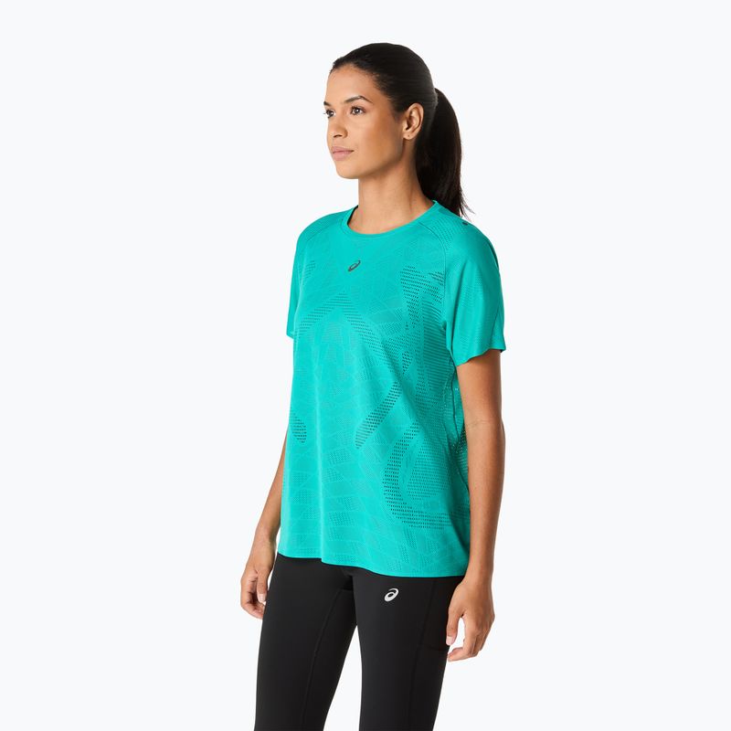 Tricou de alergare pentru femei ASICS Metarun SS Top wave teal 4