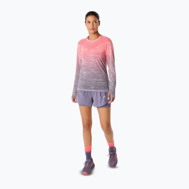 Longsleeve de alergare pentru femei ASICS Seamless coral reef/greyish purple 2