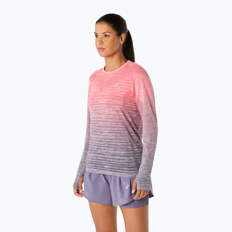 Longsleeve de alergare pentru femei ASICS Seamless coral reef/greyish purple 4