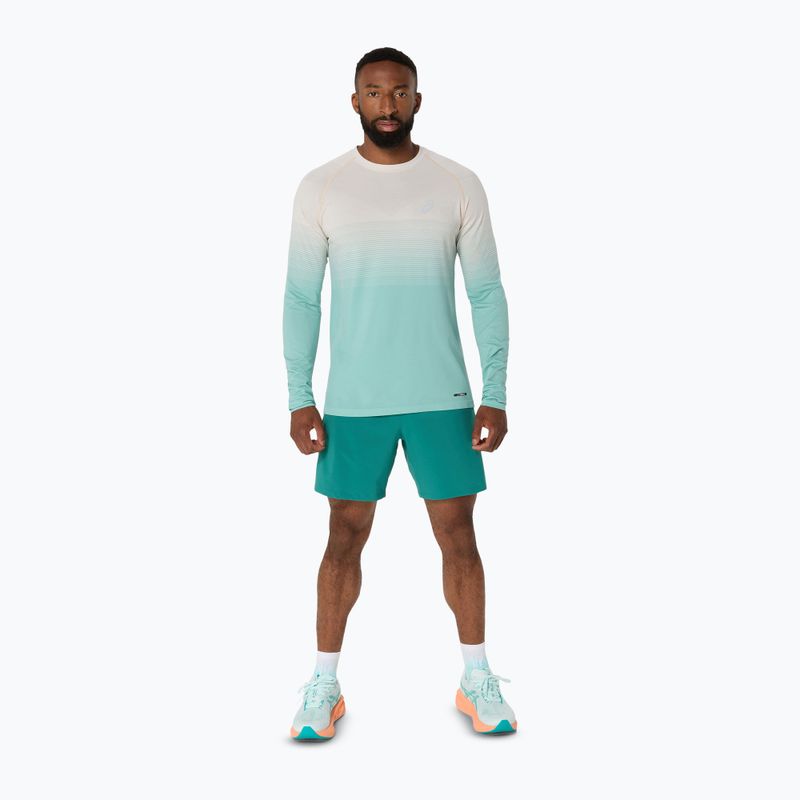 Longsleeve de alergare pentru bărbați ASICS Seamless birch/oasis green 2