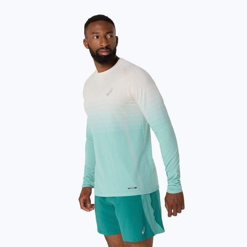 Longsleeve de alergare pentru bărbați ASICS Seamless birch/oasis green 4