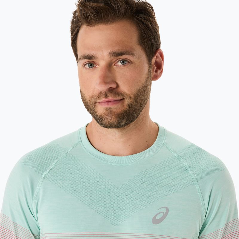 Longsleeve de alergare pentru bărbați ASICS Seamless coral reef/oasis green 5