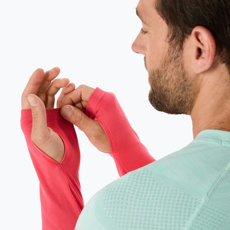 Longsleeve de alergare pentru bărbați ASICS Seamless coral reef/oasis green 7