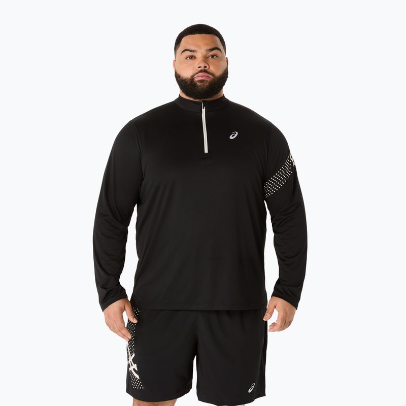 Longsleeve de alergare pentru bărbați ASICS Icon LS 1/2 Zip performance black