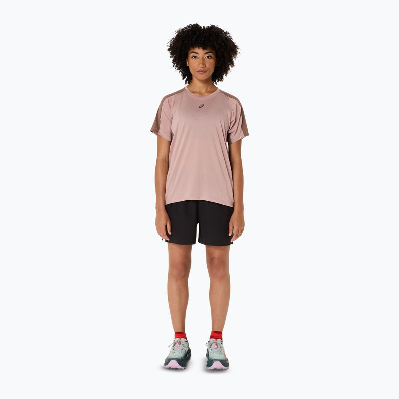 Tricou de alergare pentru femei ASICS Fujitrail Elite Top neutral pink/taupe grey 2