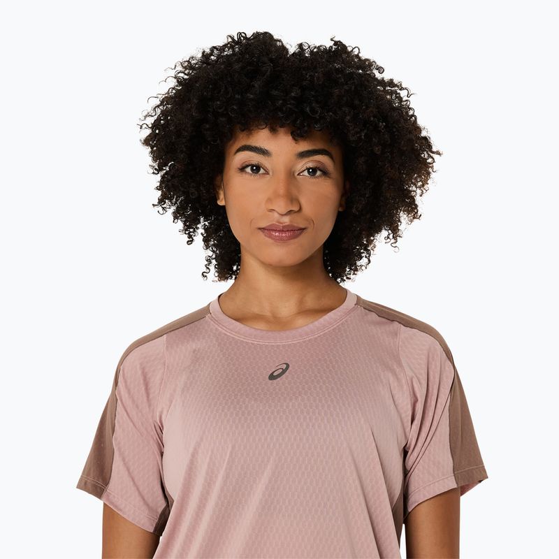 Tricou de alergare pentru femei ASICS Fujitrail Elite Top neutral pink/taupe grey 5