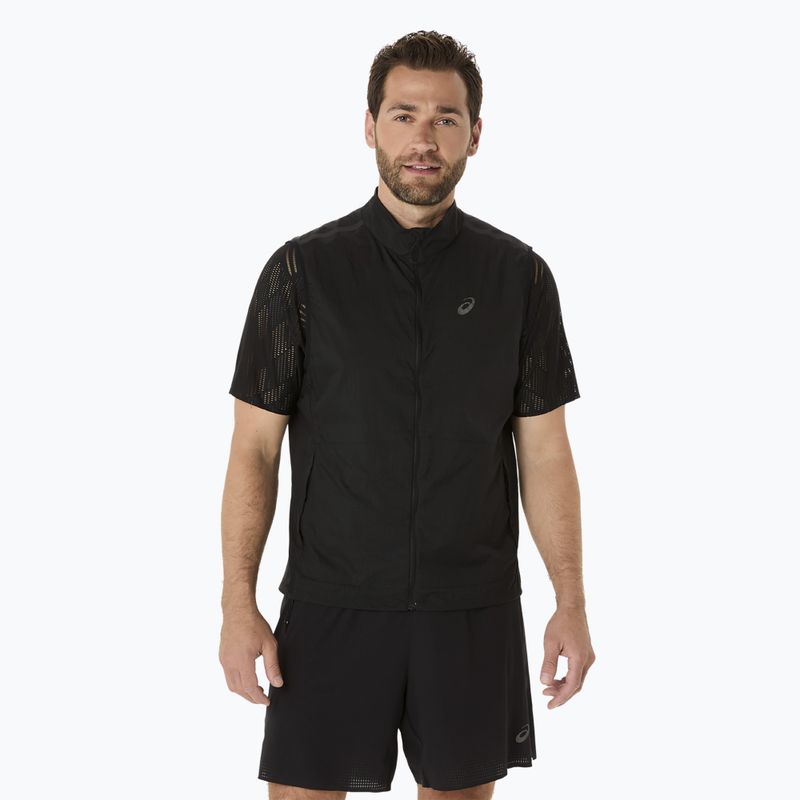 ASICS bărbați Metarun Packable Gilet performanță negru alergare fără mâneci