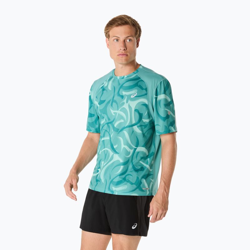 Tricou de alergare pentru bărbați ASICS Road Lite-Show light teal 4
